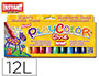 TEMPERA SOLIDA EN BARRA PLAYCOLOR ESCOLAR CAJA DE 12 COLORES SURTIDOS