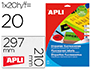 ETIQUETA ADHESIVA APLI 02881 210X297 MM PARA FOTOCOPIADORA LASER CAJA CON 20 HOJAS DIN A4 VERDE
