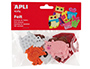 FIGURA DE FIELTRO APLI CON FORMA DE ANIMALES BOLSA DE 18 UNIDADES SURTIDAS