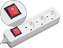 REGLETA 3 TOMAS MEDIARANGE BLANCA CON INTERRUPTOR LONGITUD CABLE 1,4M