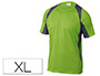 CAMISETA DELTAPLUS POLIESTER MANGA CORTA CUELLO REDONDO TRATAMIENTO SECADO RAPIDO COLOR VERDE-GRIS TALLA XL