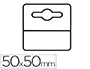 ETIQUETA COLGADOR ADHESIVA 3L OFFICE EN PVC 50X50 MM PACK DE 1000 UNIDADES