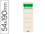 ETIQUETAS ADHESIVAS ELBA PARA ARCHIVADOR PALANCA LOMO 80 MM COLOR BLANCO 54X190 MM PACK DE10 UNIDADES