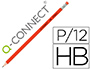 LAPICES DE GRAFITO Q-CONNECT HEXAGONAL CON GOMA N.2 HB