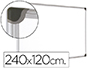 PIZARRA BLANCA BI-OFFICE MAGNETICA MAYA W CERAMICA VITRIFICADA MARCO DE ALUMINIO 240 X 120 CM CON BANDEJA PARA