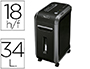 DESTRUCTORA DE DOCUMENTOS FELLOWES 99CI CAPACIDAD DE CORTE 18 HOJAS DESTRUYE GRAPAS CLIPS TARJETAS Y CD