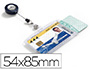 IDENTIFICADOR CON CORDON EXTENSIBLE DURABLE DOBLE USO VERTICAL/HORIZONTAL 54X85 MM