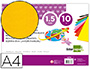 GOMA EVA LIDERPAPEL DIN A4 60G/M2 ESPESOR 1,5MM AMARILLO PAQUETE DE 10 HOJAS