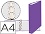 CARPETA DE 4 ANILLAS 30MM REDONDAS EXACOMPTA DIN A4 CARTON FORRADO MORADO