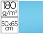 CARTULINA LIDERPAPEL 50X65 CM 180G/M2 CELESTE PAQUETE DE 25 HOJAS
