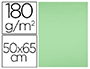 CARTULINA LIDERPAPEL 50X65 CM 180G/M2 VERDE HIERBA PAQUETE DE 25 HOJAS