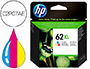 INK-JET HP 62XL ENVY 5640/7640 OFFICEJET 5740 TRICOLOR 415 PAG