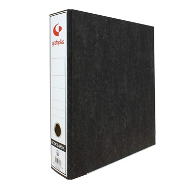 ARCHIVADOR JASPEADO ECOCLASSIC NEGRO A4 NATURAL LOMO ANCHO 290X318X75 GRAFOPLAS  1327890